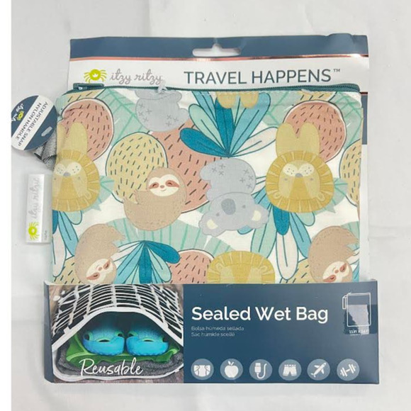 Itzy Ritzy Handbags - NEW! Itzy Ritzy Sealed Wet Bag With Adjustable Handle SAFARI SQUAD